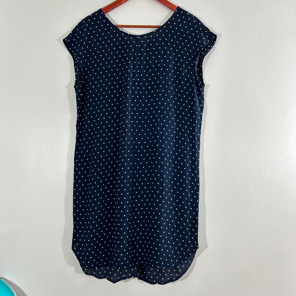 Madewell‎ 1937 Womens Navy Polka Dot Dress Small Viscose